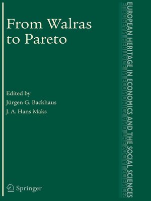 cover image of From Walras to Pareto
